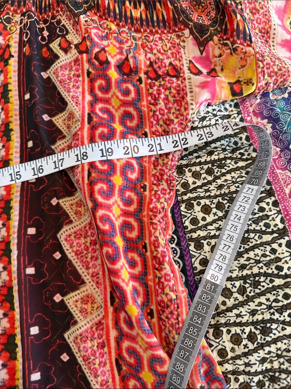 Soft Surroundings Orange Multi Printed Long Tunic - Picture 10 of 11